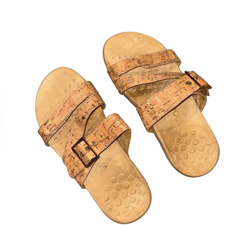 Vionic Cork Double Strap Sandals